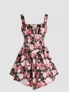 cider floral lace up corset mini dress Radiance Coral Bardot Maternity Maxi Dress With Cape – Club L London main image 1